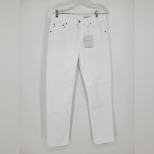 NEW AG ex boyfriend slouchy slim jean white denim 27 spring summer cloud soft